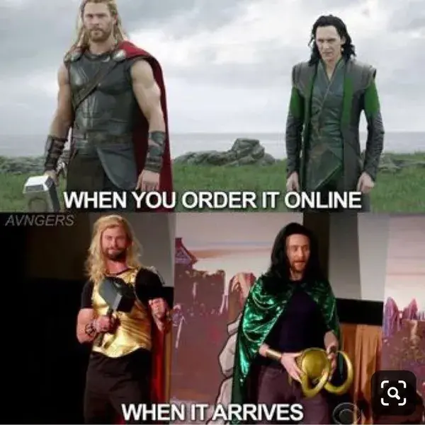 Hulk & Thor before and after hi-def tv LOL