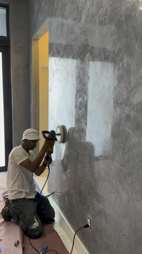 Exotic wall finishes by Giancarlo Sagasti venetian plaster buffing