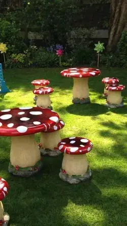 Mushroom tables and chairs!