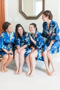 Bridemaid's in silk robes