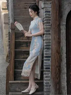 Lace Cheongsam Young Temperament High-end Summer  $58.55