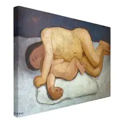 Leinwandbild Kunstdruck Paula Modersohn-Becker - Ruhende Mutter