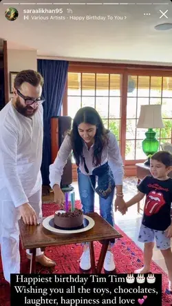 Taimur Ali Khan's Half-Sister Sara Ali Khan And 'Maasi' Karisma Kapoor Make His 5th Birthday Special