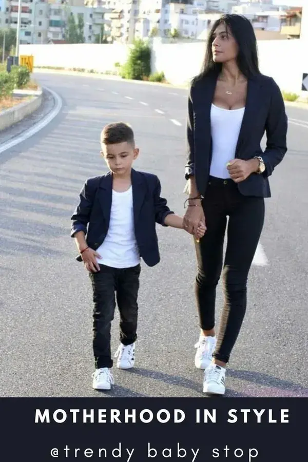 Mom& baby coolest outfits.Blazers