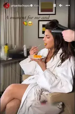 Priyanka Chopra enjoys delicious mangoes