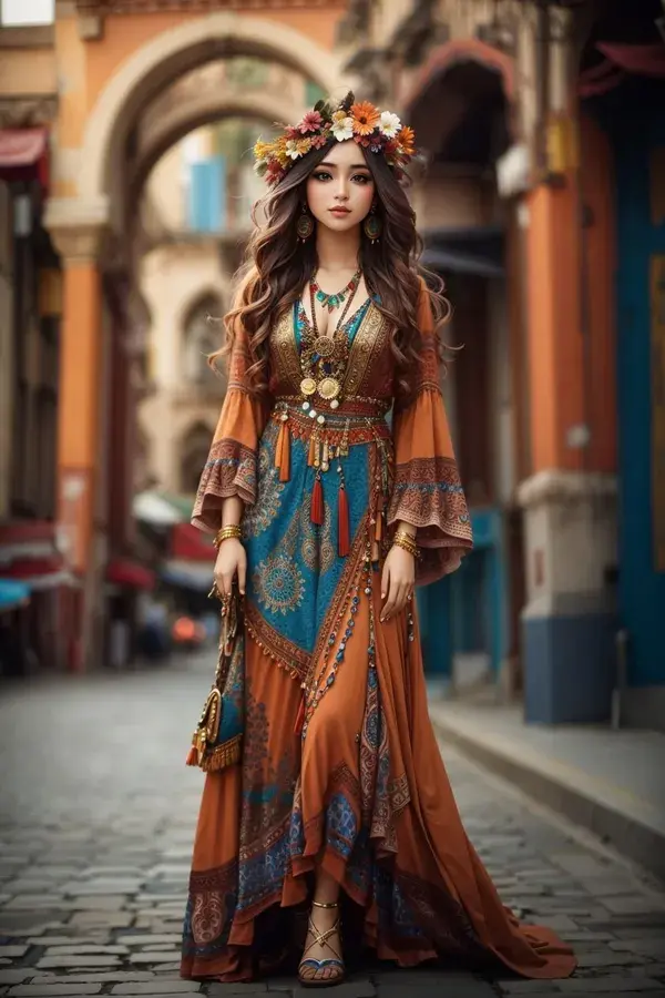 Lady in traditional outfit