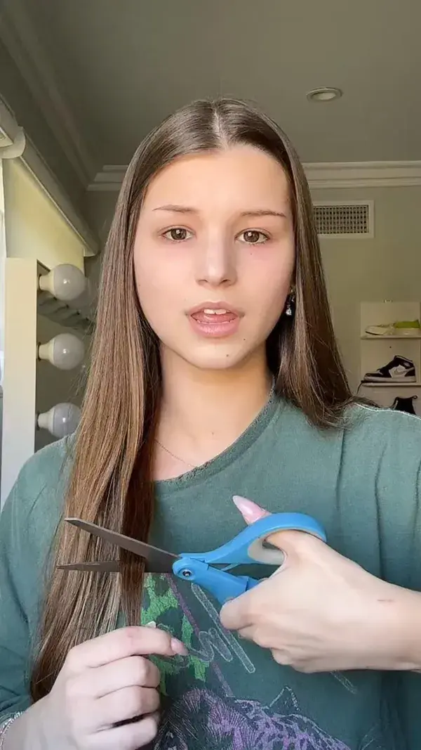 Why did she cut it?😱 Credit from tiktok: brookemonk_