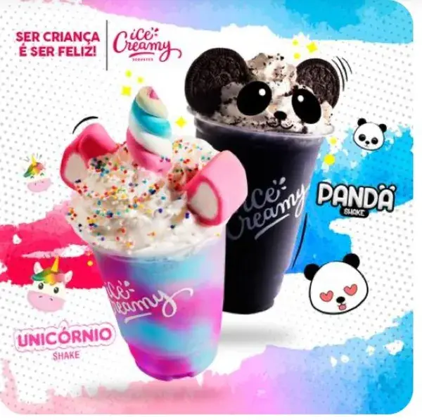 Panda and unicorn shakes