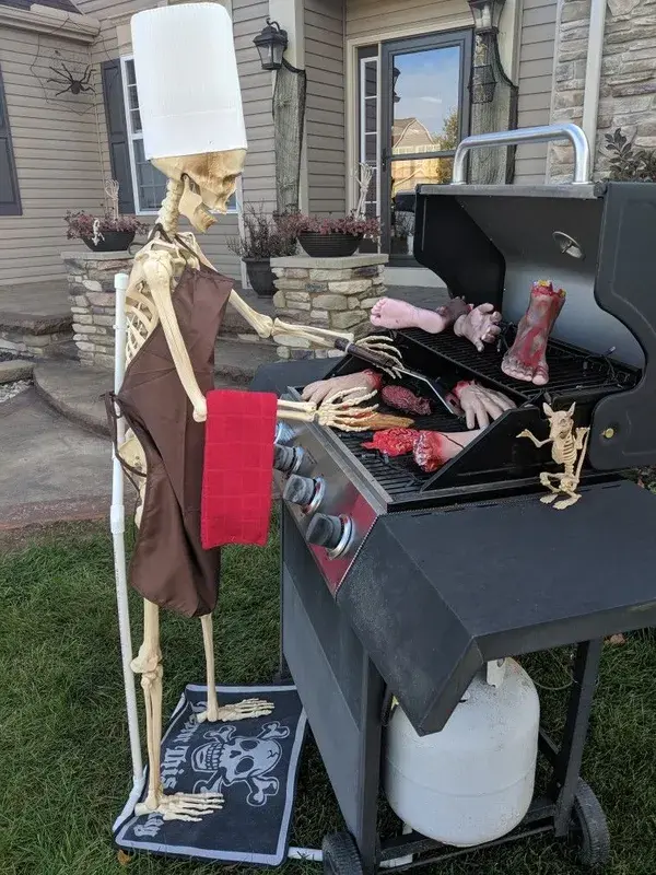 Skeletons making dinner!