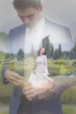 Elopement Double Exposure