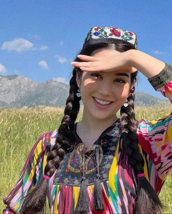 Uzbek girl in mountains