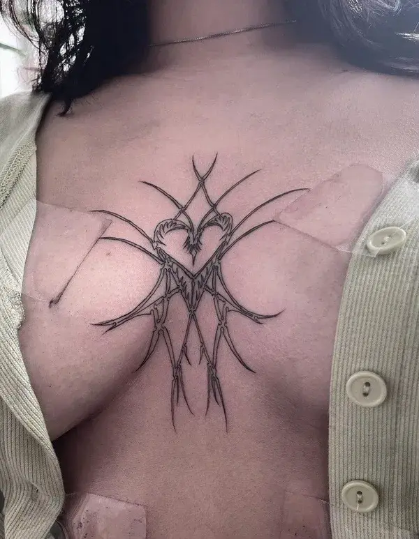 sternum tattoo