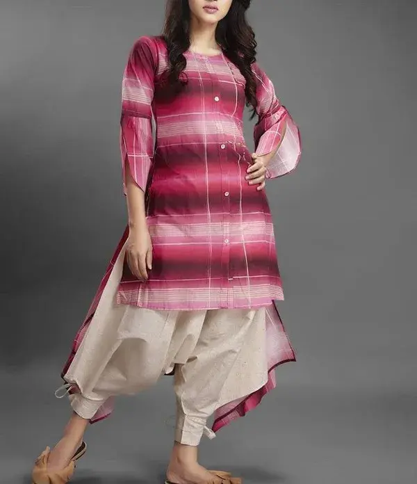 Beautiful Kurti with balloon style dhoti