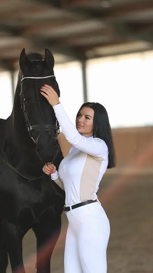 Friesian horse photoshoot for HORSE Spirit equestrian fashion