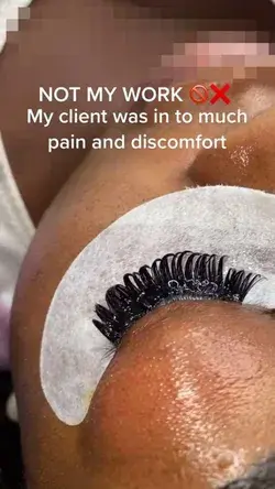 Beautician brands woman’s lash extensions worst she’s ever seen as it takes an HOUR to get them off