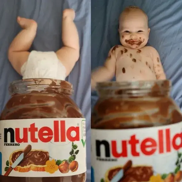 Nutella Baby, Baby Eating Nutella, Or Nutella Eating Nutella