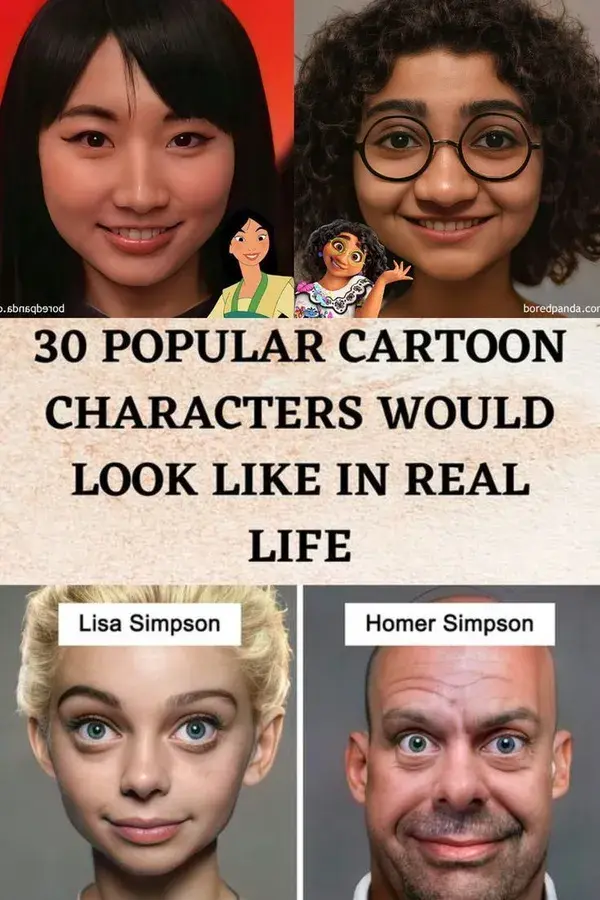 30 Popular Cartoon Characters Would Look Like In Real Life