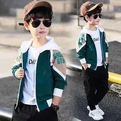 2019 New Fashion Kids Boys Spring Jackets Coats Children Letter Multiple Color Clothes Hooded Coats Windbreaker Outerwear Green-10