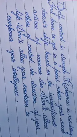 Handwriting, mental toughness