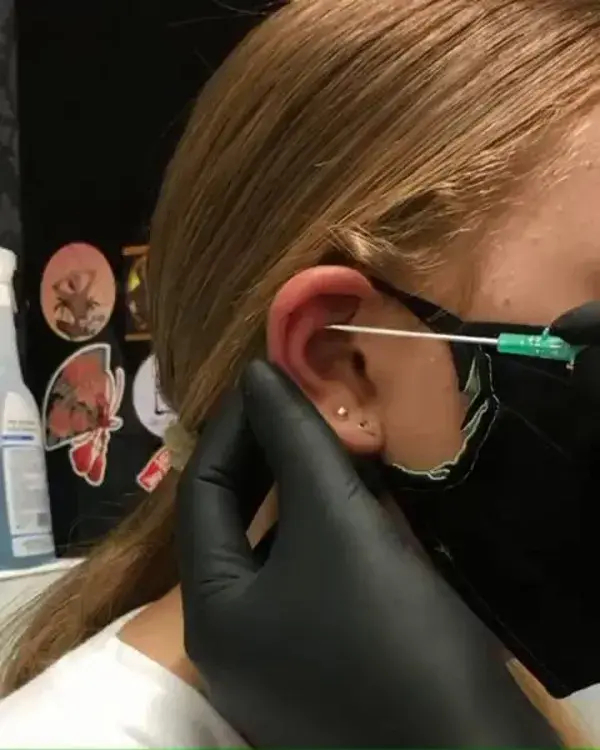 Cartilage Piercing done at Undergound Tattoos Watford