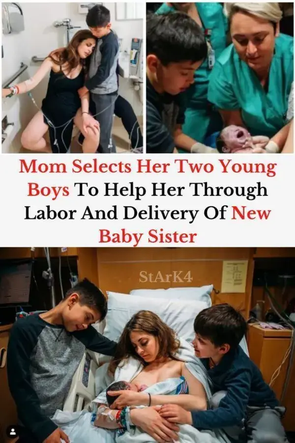 Mom Selects Her Two Young Boys To Help Her Through Labor And Delivery Of New Baby Sister