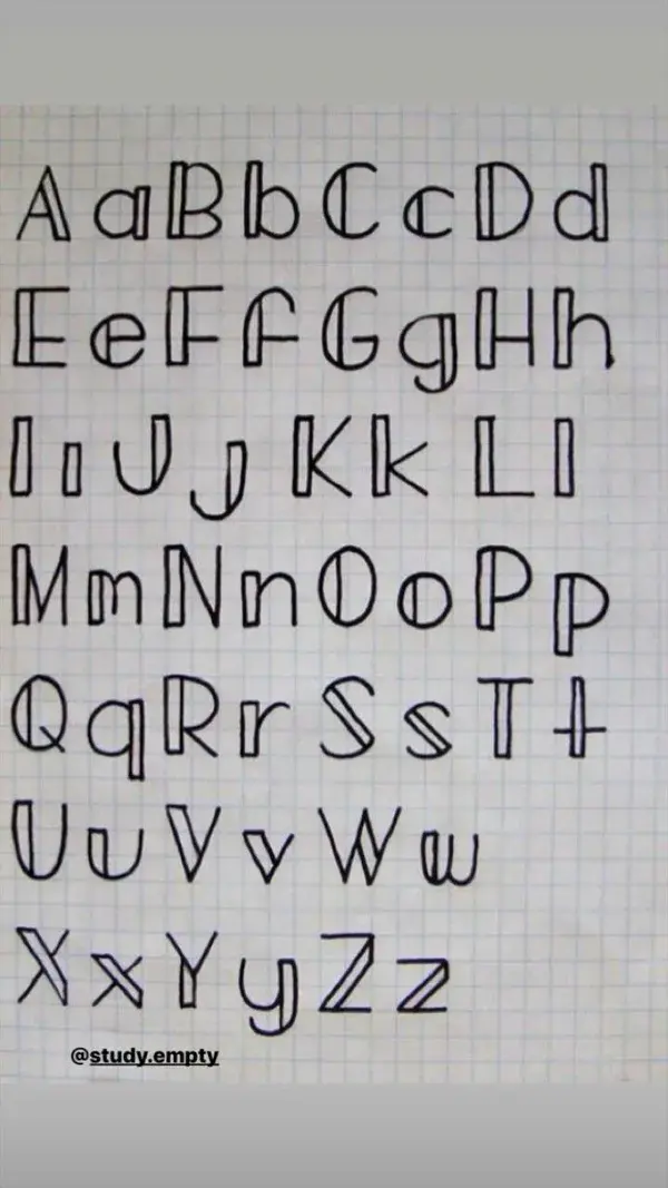 Calligraphy letters