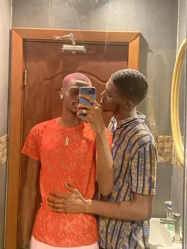 “In love” – Nigerian gay journalist, Chisom happily flaunts his partner (Photos)