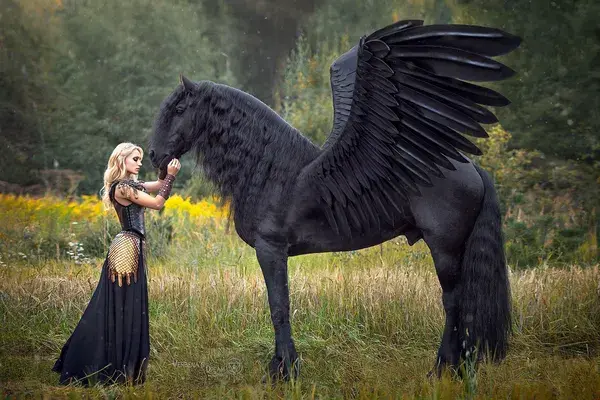 Goddess and Pegasus