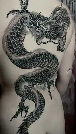 huge japanese dragon backpiece by Leo Branco