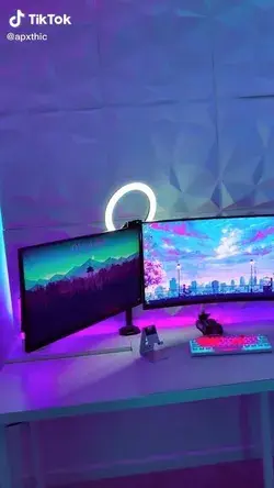 3D wall panel gaming setup