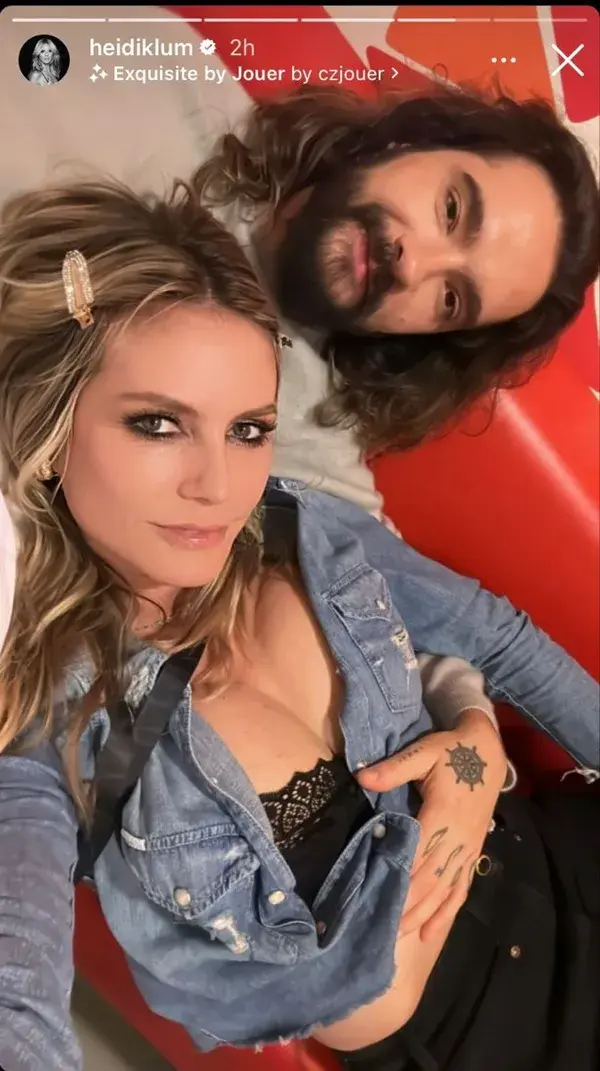 Tom kaulitz and Heidi klum instagram story 🩷