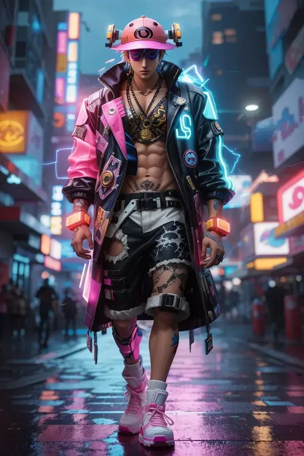 cyberpunk streetwear outfit