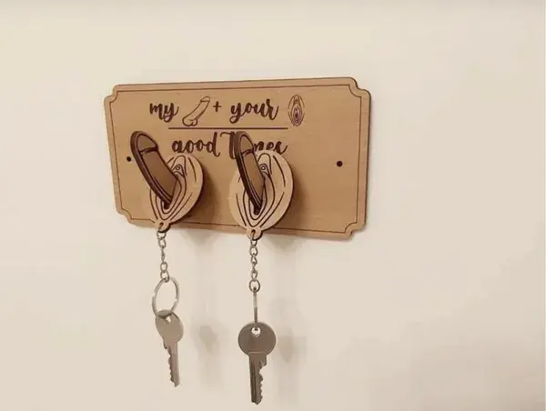 Penis vagina key holder