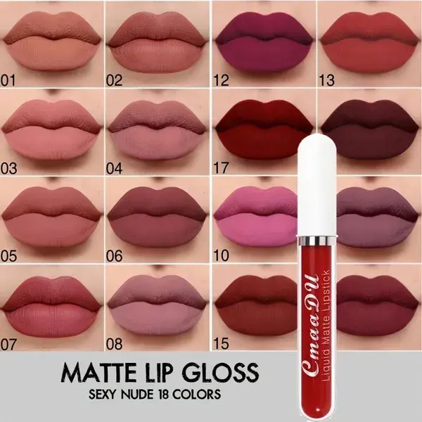 Matte Liquid Lipstick Lip Gloss Non-stick Cup Long Lasting Waterproof Lipstick