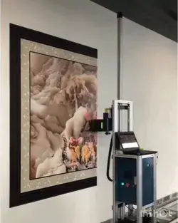 This robot will print artwork directly onto your wall - very cool tech! 