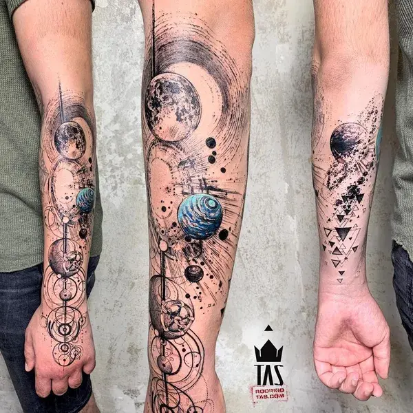 "Geometric Galaxy" by our resident tattoo artist Rodrigo Tas - NOIA BERLIN Tattoo Studio & Art