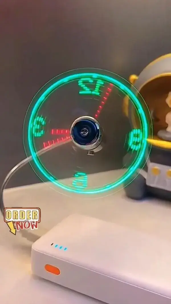 New Creative USB LED Clock Fan, click here to enter the mall to buy!