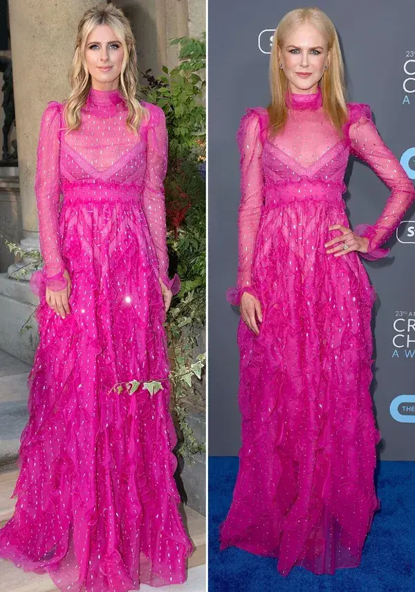 Paris Hilton and Nicole Kidman in Valentino