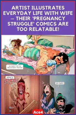 Artist Illustrates Everyday Life With Wife – Their ‘Pregnancy Struggle’ Comics Are Too Relatable