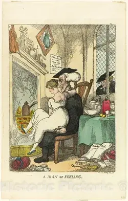 Art Print : A Man of Feeling, Thomas Rowlandson, 1811, Vintage Wall Decor : - 30in x 44in