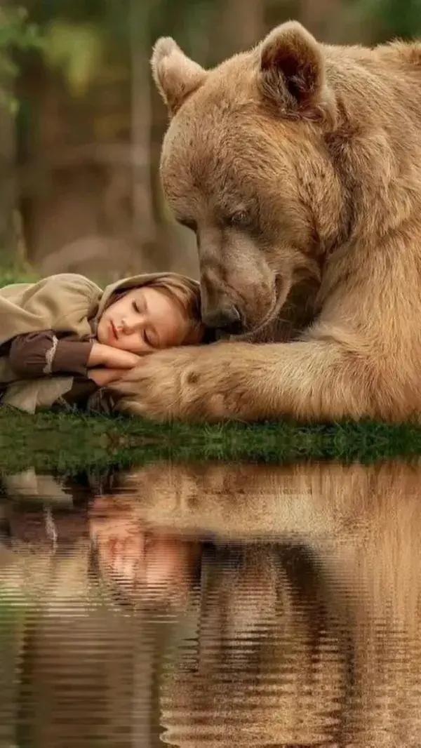 Bear and Girl | Eureka Bear Supplies Amazon US | Eureka Pet Shop Amazon US