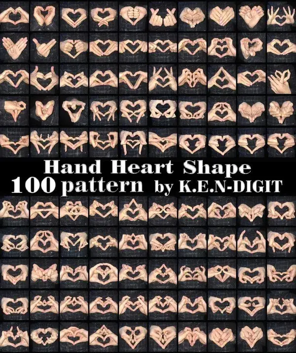 100 kinds of hand heart poses | by finger dancer K.E.N-DIGIT