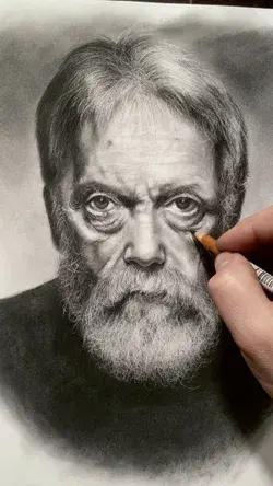 Realistic Charcoal Portrait Drawing by Artist Eric Armusik