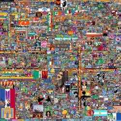 "Reddit r/place 2022 Poster 36"x36" 24"x24" 16"x16" 13"x13" Before Strike Made in USA Gift idea Poster Office man cave Wall Art Decor"