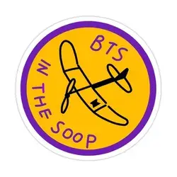 Bts In The Soop Air Glider Badge Sticker by Samultaneous