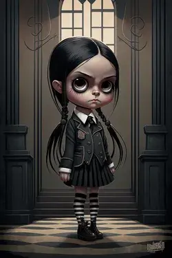 Pouty Wednesday Addams Fantasy Fan Art