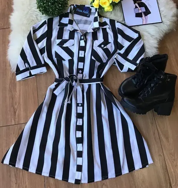 Beautiful Girl's tops-Shirt,White&Black step ladies tops,Button&collar style dress,causal outfits