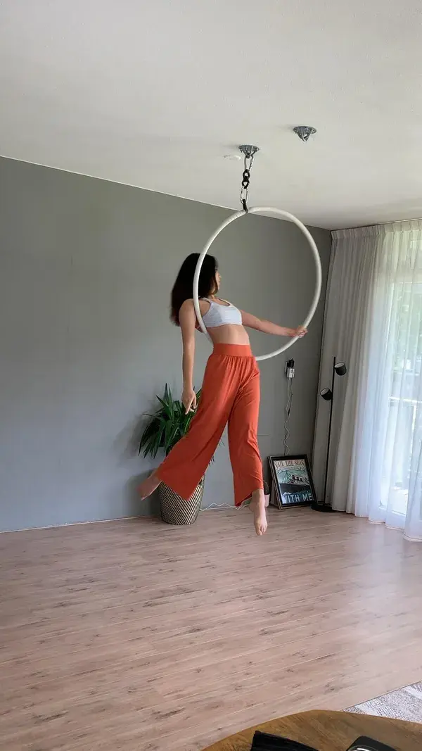 Aerial Hoop Basic 1 - 10 beginner moves | aerialpractice - YouTube