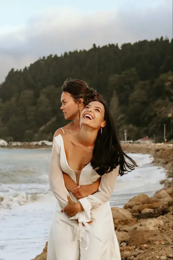 Lesbian Beach Wedding