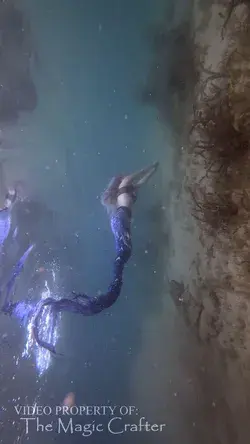 Blue Mermaid Swimming Underwater (click for longer video)